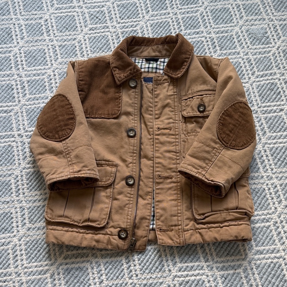 BabyGAP Tan Field Jacket w/ Corduroy Accents, 12-18months